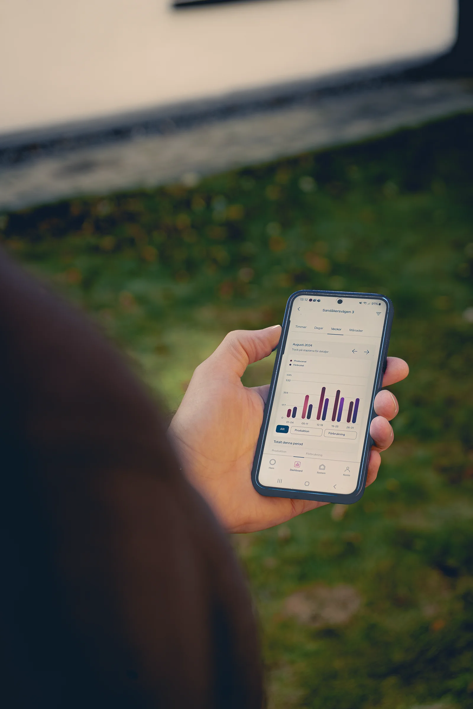 Energiemanagementsystem in einer App.